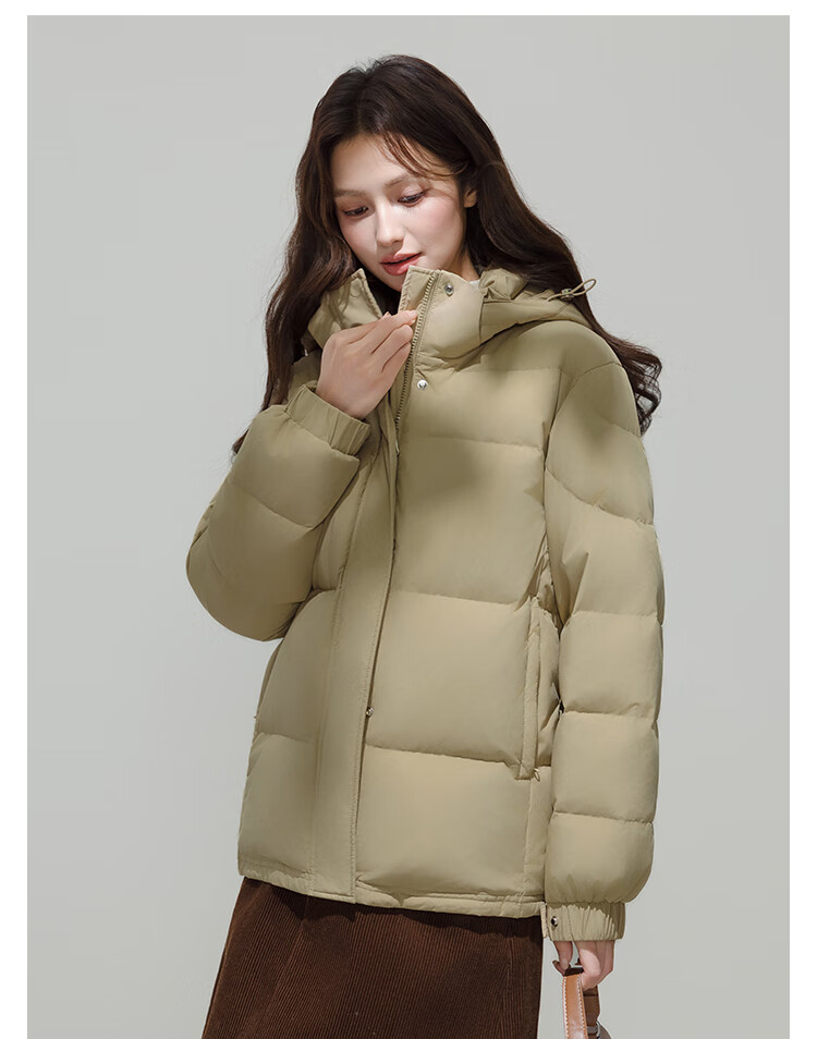 Yalu Women's Short Down Jacket 2026 Winter New Removable Hood Far-Infrared Heat Retention Warm Coat for Petite 26