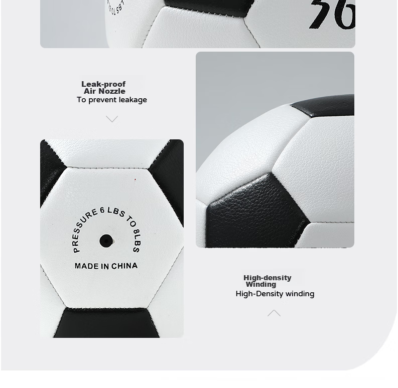 361° Soccer Ball for Children, Size 4 Machine-Stitched Football, for Primary And Secondary School Teaching, Training, Indoor And Outdoor Matches, Classic Style 25