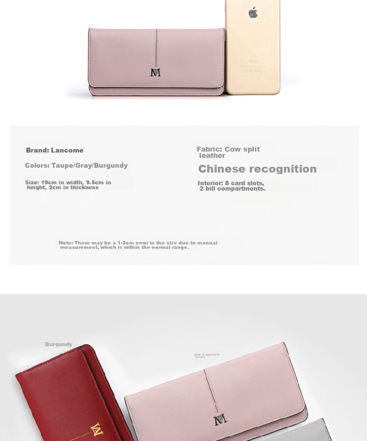 MONTAGUT Women's Wallet [Gift Box], New Genuine Leather Long Card Holder, Birthday Gift for Women, Red Color, Practical for Zodiac Year 3