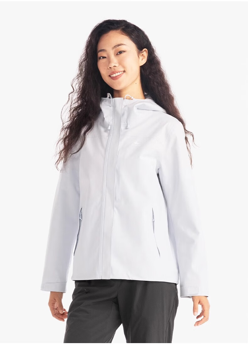 DECATHLON Women's Outdoor Jacket, Windproof And Waterproof, Lightweight for Spring And Summer, MH150 White-5114381 17