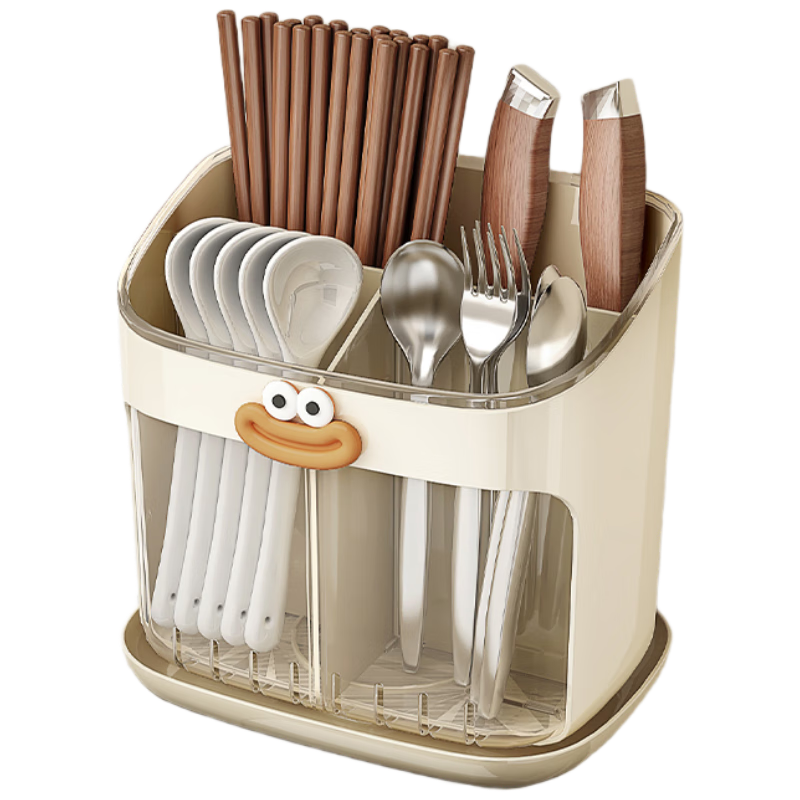 MUYA Chopstick Storage Box, No Drilling Required, Kitchen Organizer Rack, Wall-Mounted Knife Holder, Integrated Chopstick Tube And Hanger, Cutlery Cage, Chopstick Holder