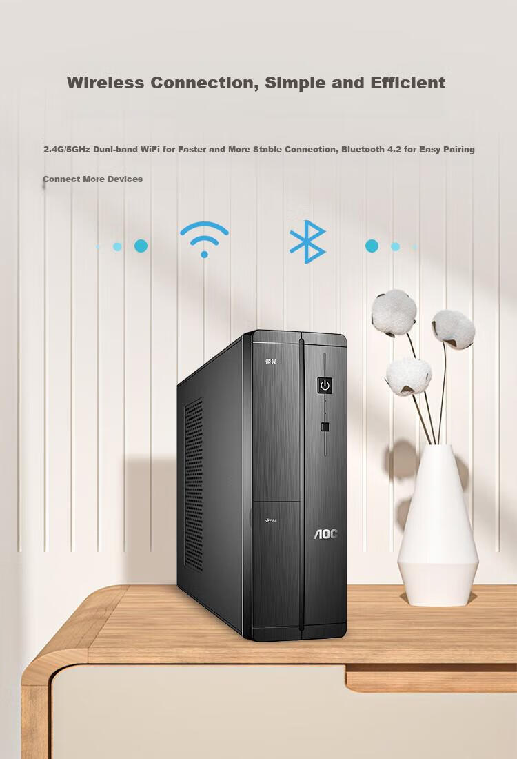 AOC Glory 920 Desktop Computer Business Office PC (14th Gen i5-14400F, 16GB RAM, 512GB SSD, 4GB Dedicated Graphics, Keyboard and Mouse) 6