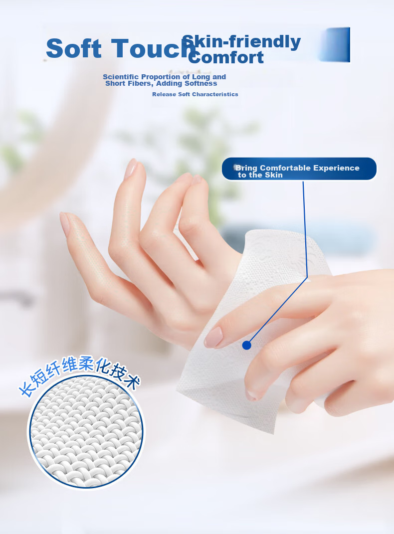 Feiyu Core Commercial Toilet Paper, 4-Ply, 330g*12 Rolls, Large Roll Toilet Paper, Hotel Bathroom Tissue, Hand Towels, ZB030 7