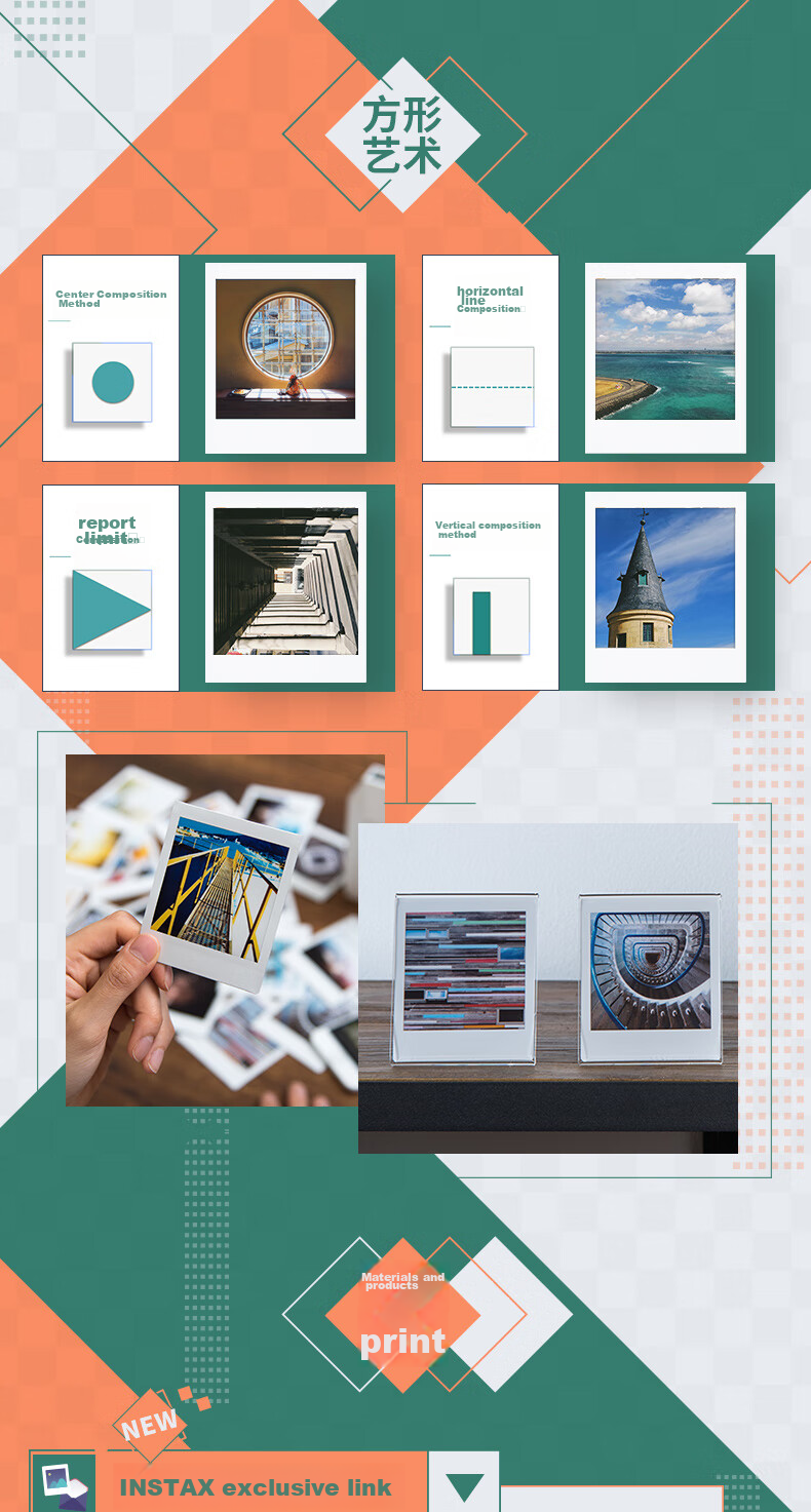INSTAX Fuji INSTAX SQUARE Link Instant Camera, Smartphone Photo Printer, Mountain White, for Students And Home Use 6