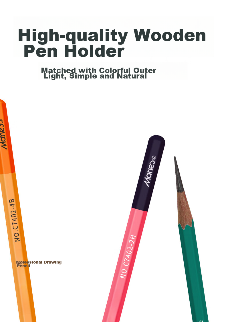 Marie's [Lowest Price Online] Marie's Brand Drawing Pencil, High-End Professional Grade 7402, for Art Students And Exam Use, Professional Drawing Test Sketching Pencil - 4B Art Sketching 3