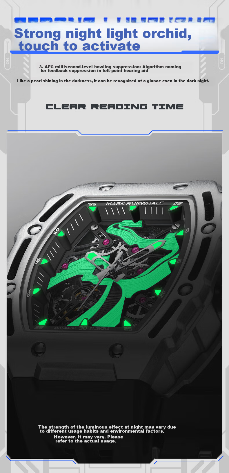 MARK FAIRWHALE Great Wall Watch, Men's Automatic Mechanical Watch, Top Ten Famous Watches, Sports Wristwatch, National Watch, Birthday Gift for Boyfriend, 6870 10