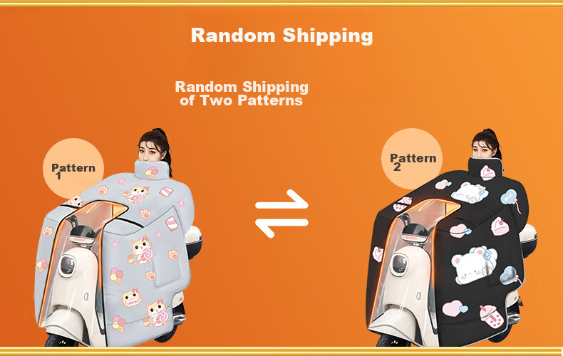 Gonghechuan Electric Scooter Windshield Cover, Winter Windproof And Rainproof, Thickened Warm Cotton Quilt, Widened Fleece, Motorcycle And Electric Bike Wind Shield 4