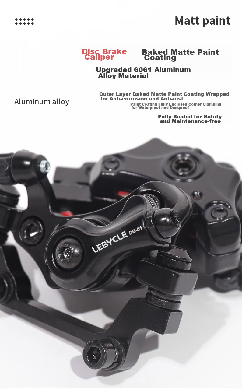 LEBYCLE Mountain Bike Electric Bicycle Clamp Set Brake Pads Front And Rear Disc Brake Conversion Kit Universal Permanence Complete Set 1
