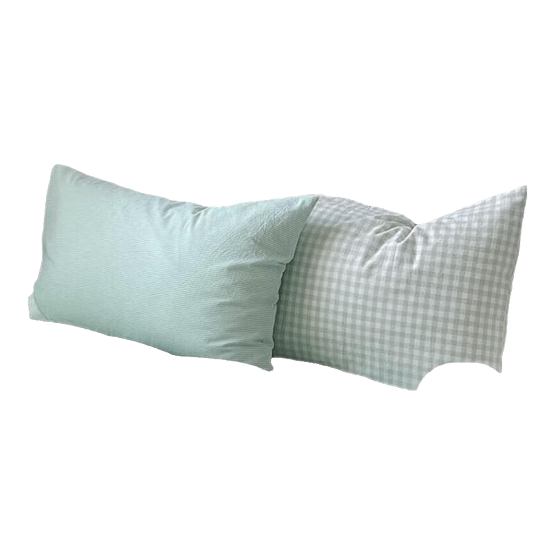 Grace 100% Cotton Pillowcase, Class A, 7A Antibacterial Pillow Cover, Heart-Shaped Fruit Green Pattern, Set of Two, 48*74cm