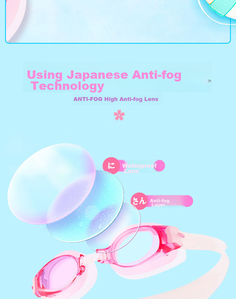 View Children's Swimming Goggles for Boys And Girls, Large Frame Swim Glasses, Waterproof Anti-Fog High-Definition Eye Protection Diving Equipment V770JA 5