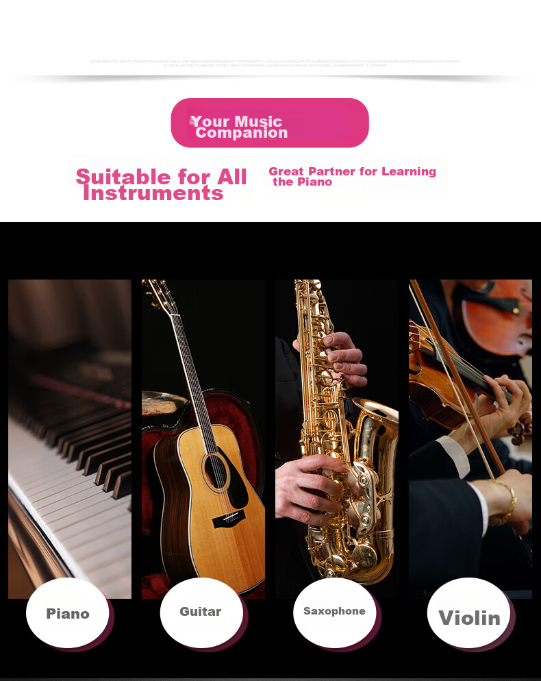 Jindeli Music Folder, Piano Sheet Music Folder, Editable Score Folder, A4 File Folder, Guitar Sheet Music Folder, Black, 1 Pack CF230 7