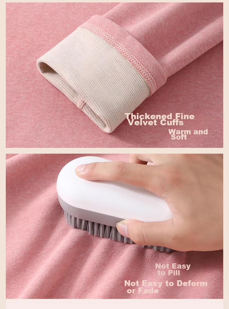 LangSha Thermal Underwear for Women [2026 Autumn And Winter New Product], Middle-Aged And Elderly Fleece-Lined Thick German Wool Heat-Generating Silk Set 18
