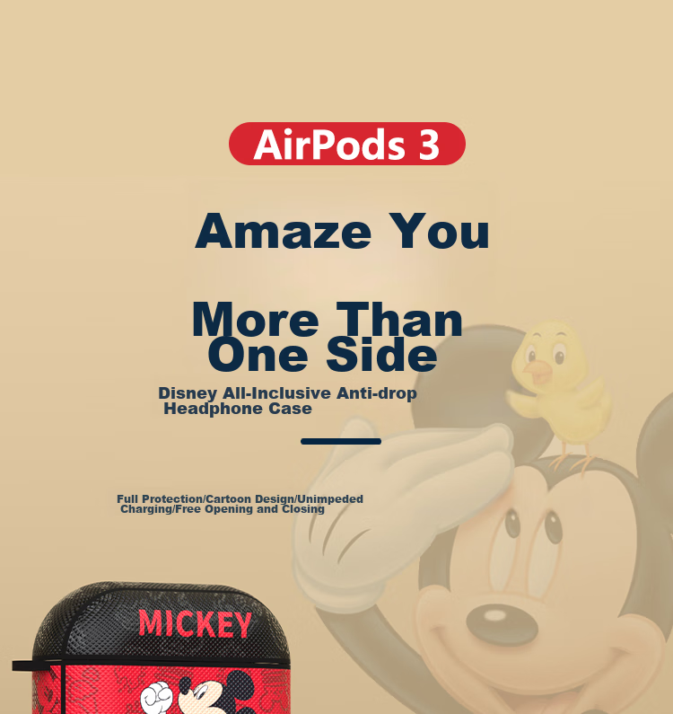 ESCASE AirPods Third Generation Protective Case, Apple Third Generation Earphone Case, Bluetooth Box Cartoon Wireless Silicone Texture Soft Trendy Earphone Accessory, Men's Personalized Creative Full Body Style, Gray 1
