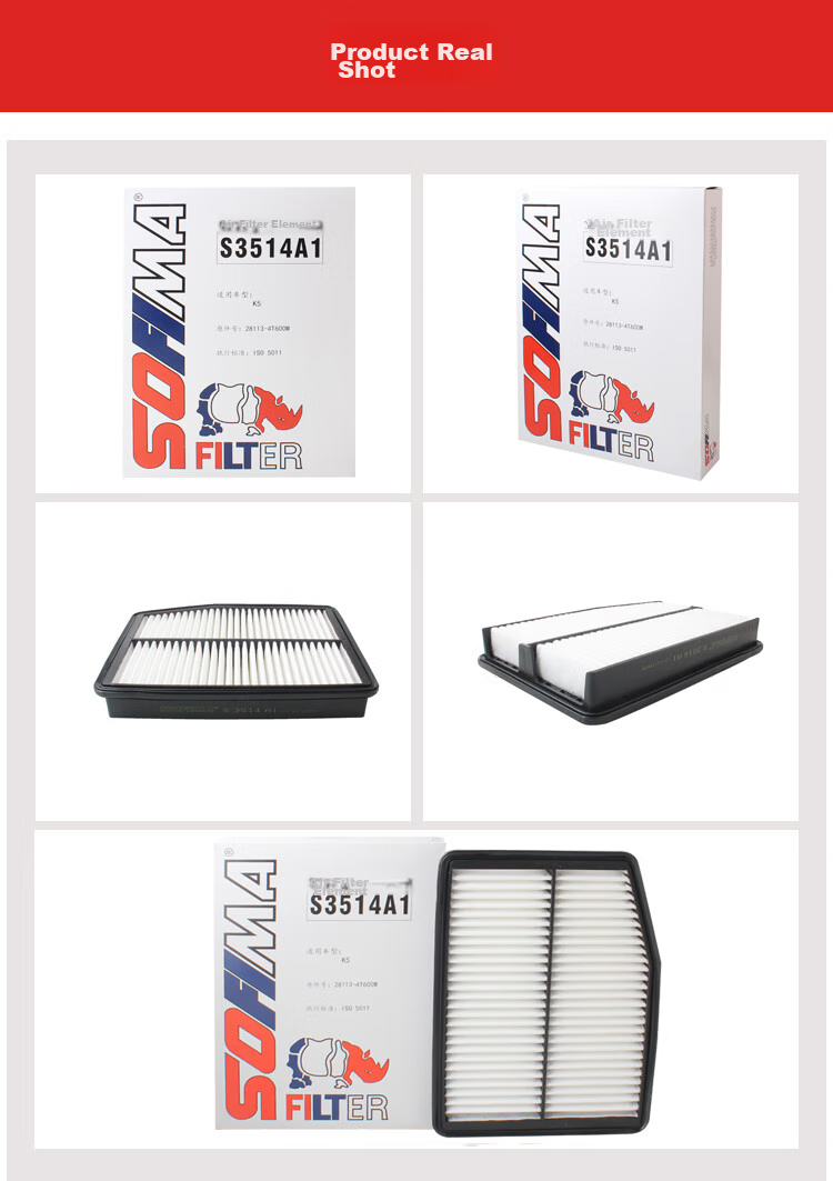 Suofeima Air Filter Element Air Cleaner S3514A1 for Kia K5 Sportage/Sonata 8th Generation, Hyundai Ix35 6