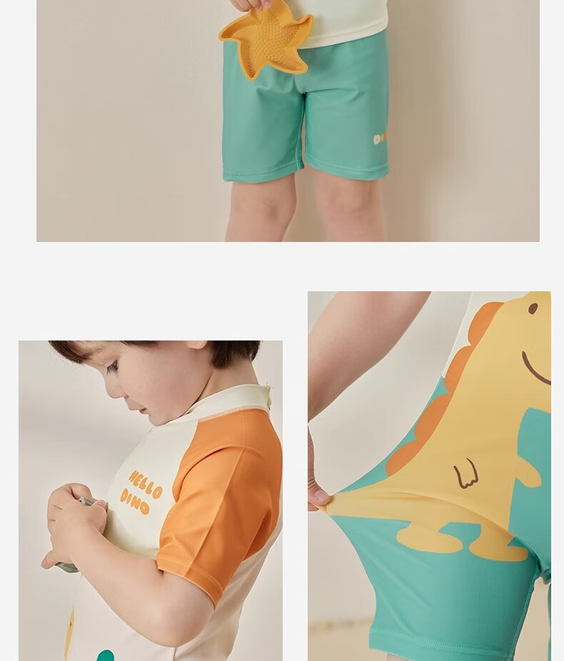 Niduoxiong Children's One-Piece Swimsuit for Boys And Girls, Original Yarn Sun Protection Chlorine-Resistant Swimwear for Toddlers And Kids Summer Swimwear 20