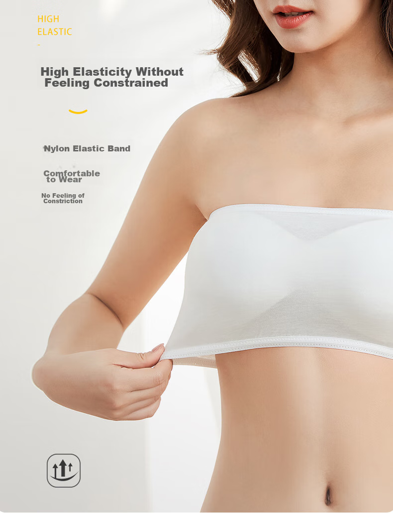 JOYTOUR Disposable Cotton Bra, No-Wash Travel Bra for Postpartum Care And Business Trips, Strap Style, XXL Size 5