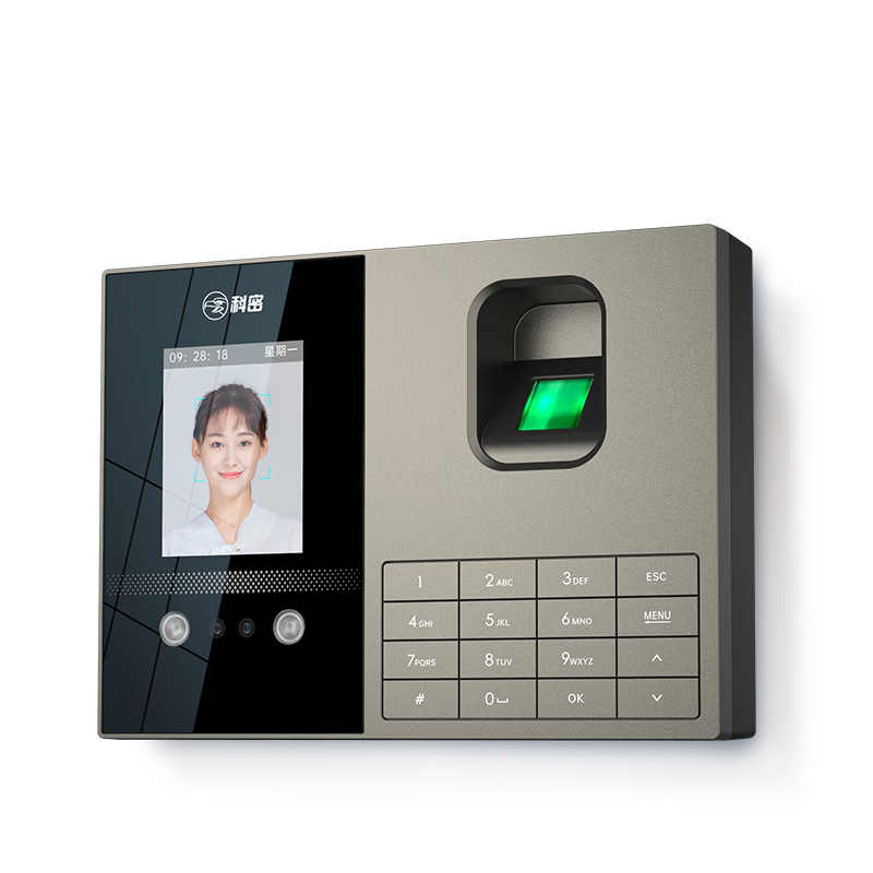 Kemi (Comet) Attendance Machine, Time Clock with Facial Recognition + Fingerprint And Palm Vein Identification, Bluetooth Connection, Mini-Program Management, Automatic Report Generation FZ03