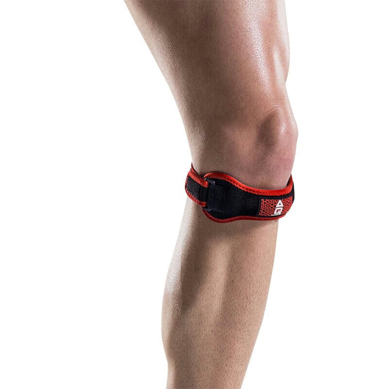 AQ Patellar Strap Compression Band Patellar Protection Band for Men And Women Sports Patellar Knee Brace 50511SP Black And Red