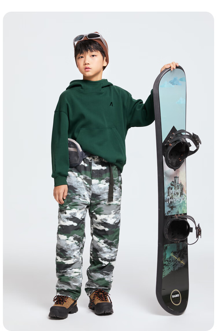 Annil Children's Clothing Hooded Sweatshirt for Boys And Girls, New Winter 2024 Style, Black, Size 140 9