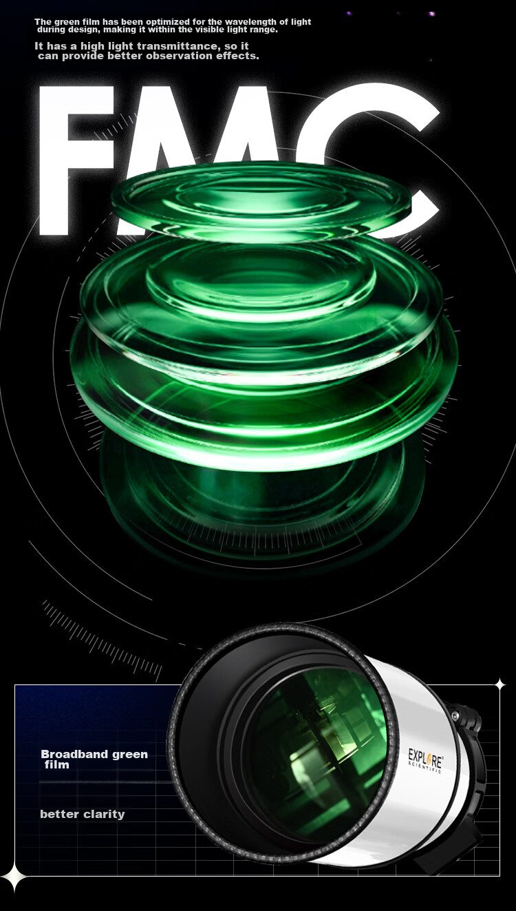 EXPLORE SCIENTIFIC Astronomical Telescope for Deep Space Stargazing, High Definition, High Magnification 10000x, Space Student Telescope 102eq 13