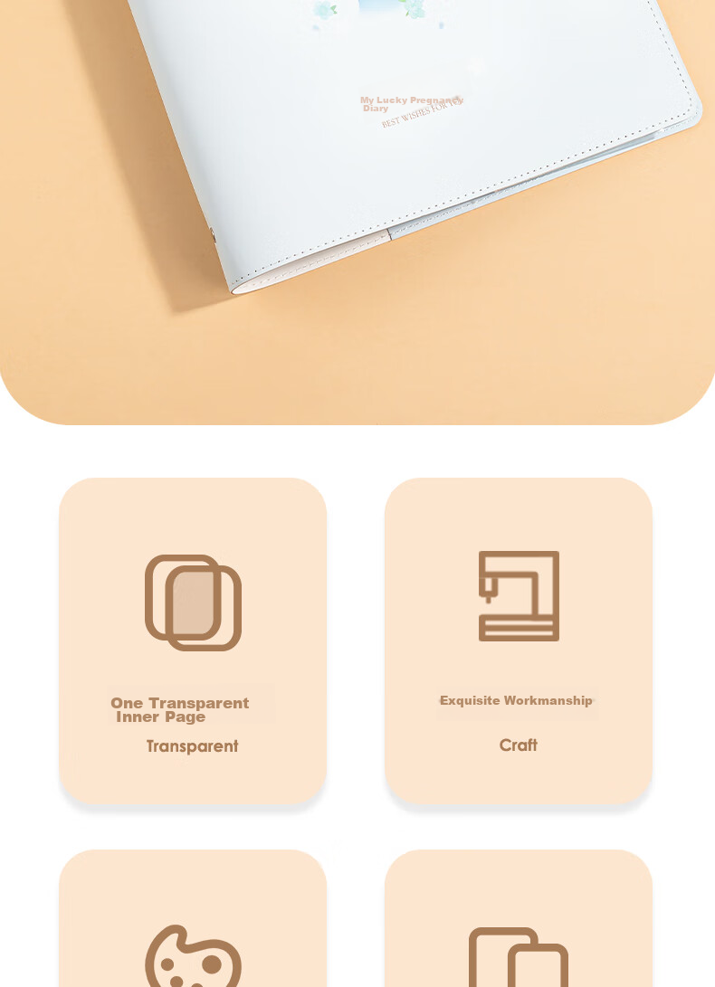 Deli Pregnancy Check-Up Organizer, Prenatal Report Folder, Maternity Information Folder, Pregnancy Record Book, Loose-Leaf Notebook, Portable Ultrasound A4 Medical Examination Form, Blue PQ907-T 2