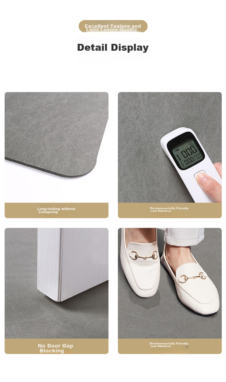 Qiqijia Leather Rubber Entrance Mat, Foyer Carpet, Doormat, Dirt-Resistant, Water-Absorbing, Non-Slip Foot Mat, 100*140cm 6