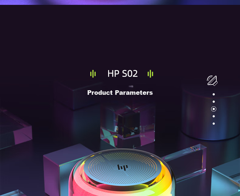 HP S05 Bluetooth Speaker, Dome-Shaped Color-Changing Speaker, Computer And Mobile Phone Home Mini Subwoofer, Small Portable Outdoor Wireless TWS Interconnected Speaker 20