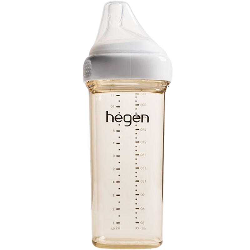 HEGEN Baby Bottle for Ages 1-3, PPSU Material, Anti-Colic, Anti-Bloating, Breast-Like, Imported, 330ml, Suitable for Newborns 6 Months And Above