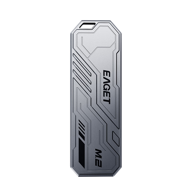 EAGET M.2 NVMe SSD Enclosure, Type-C 3.2 Portable Hard Drive Case, Compatible with Laptops, External Aluminum Alloy Cooling Box for SSD, SE910N
