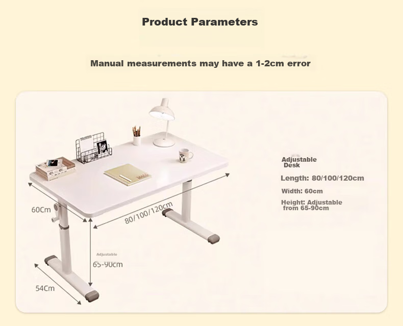 Quanpinwu Adjustable Height Desk, Study Table, Computer Desk, Home Standing Workstation, Manual Lifting Desk 12