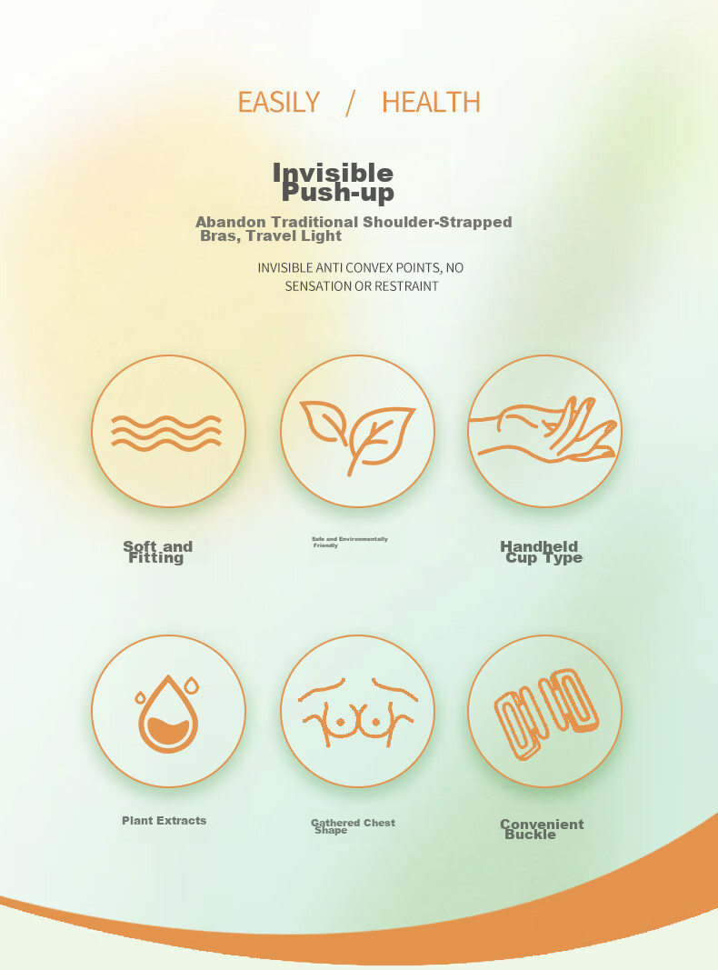 LangSha Silicone Breast Pads, 2024 New Invisible Bra, Push-Up Breast Pads, Wedding Dress, Women's Small Breast Nipple Covers, Beautiful Back Underwear 5