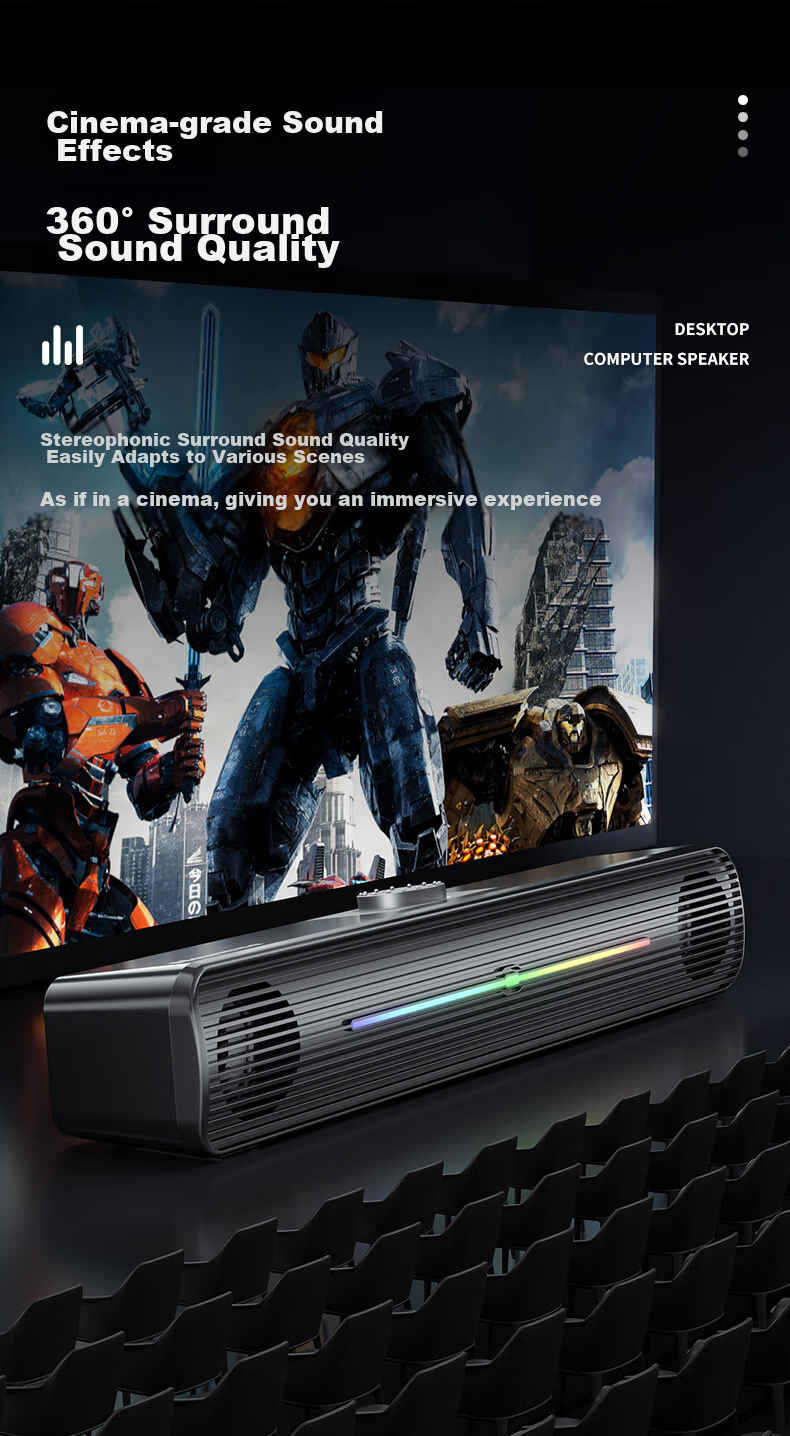 Newmine K233 Speaker, Computer Speakers for Home Desktop, Subwoofer, Multimedia Laptop Gaming Wired Mini Speakers PS5 2