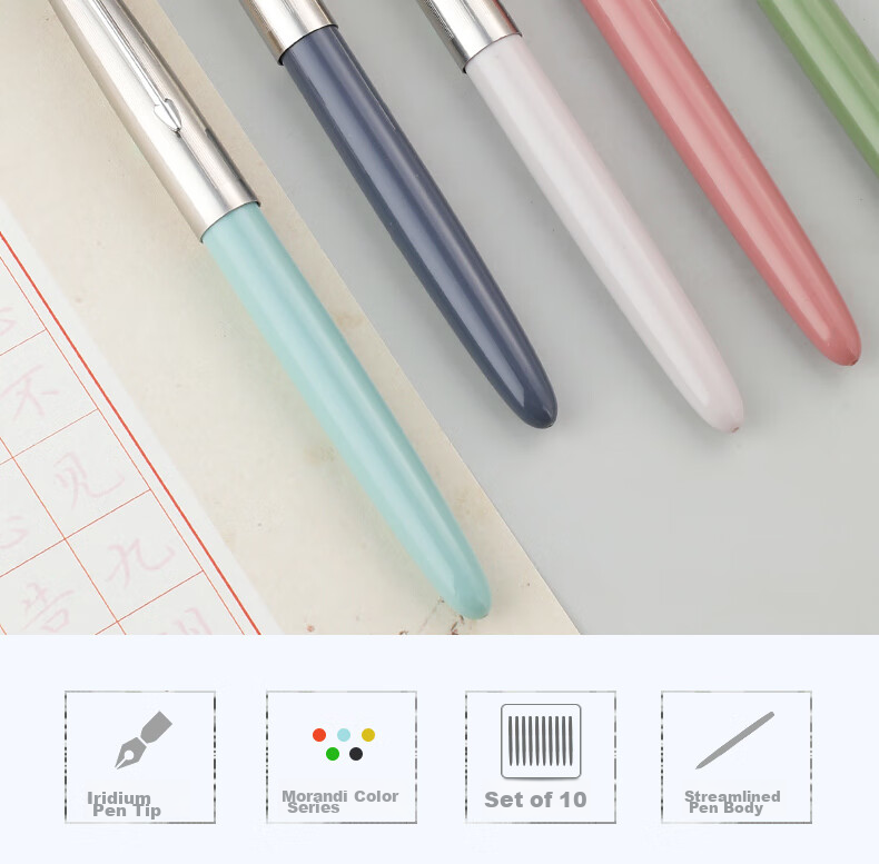 HERO Fountain Pen 616 Small Size Vintage Iridium Student Daily Writing Practice Ink Pen Dark Nib F Morandi Gree 2