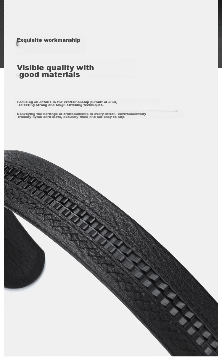 Goldlion Men's Belt, Top-Grain Leather, Automatic Buckle, Fashionable Business Trouser Belt, Gift Box, Birthday Present 6