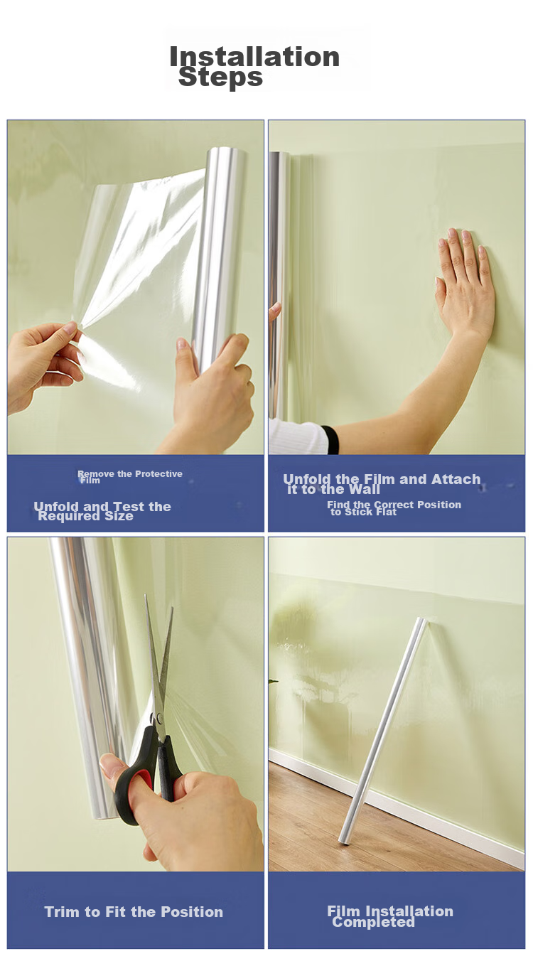 FOOJO Wall Protection Film, Static Cling Sticker, Latex Paint Wall Sticker, Anti-Stain And Anti-Kick, Matte Wall Protection Sticker, 1.2*3 Meters 10
