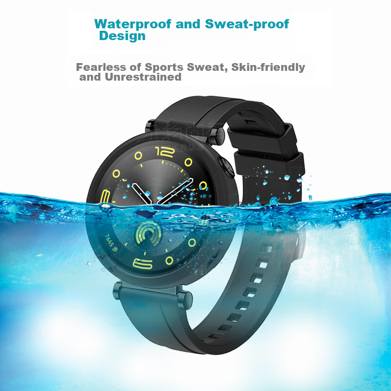Watchbond Compatible with Huawei Watch GT4/5/6/Watch5/gt5pro Women's Band, 41/42mm Liquid Silicone Strap, 18mm Smart Sports Wristband Accessory for Wome 7