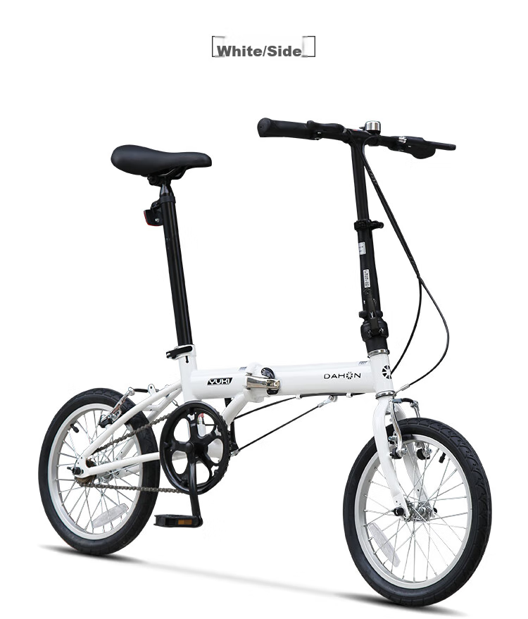 DAHON Folding Bicycle, 16-Inch YUKI Ultra-Light Mini Portable Commuter Bike for Men And Women, KT610, Black 6