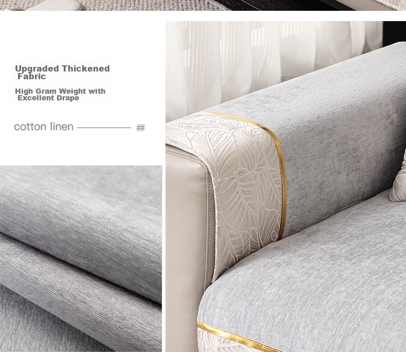 Jingxun Chenille Sofa Cushion, Sofa Towel, All-Season Non-Slip Seat Cover, Sofa Slipcover, Yeyun 90*160cm 12