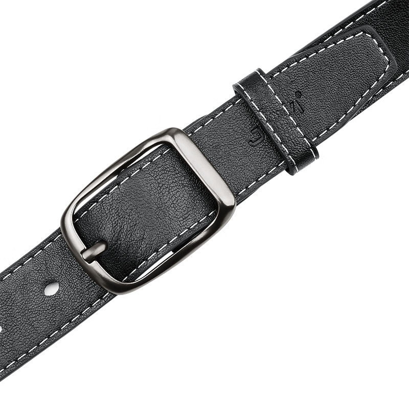 JEVI Men's Belt, Ins Student Korean Style, Youthful Denim Waistband, Trendy Versatile Pin Buckle, Fashionable Trouser Belt, Men's Leather Belt 6