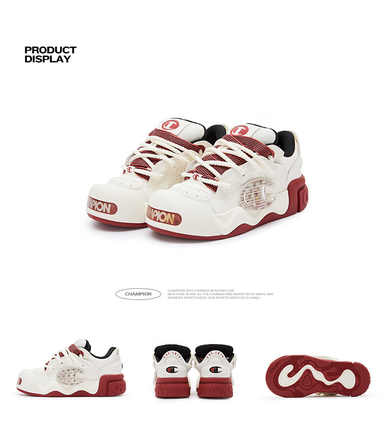 Champion American Champion Sneakers for Women And Men, Trendy Fashion Thick-Soled Height-Increasing Puffy Open-Face Bread Shoes 24SST05 21