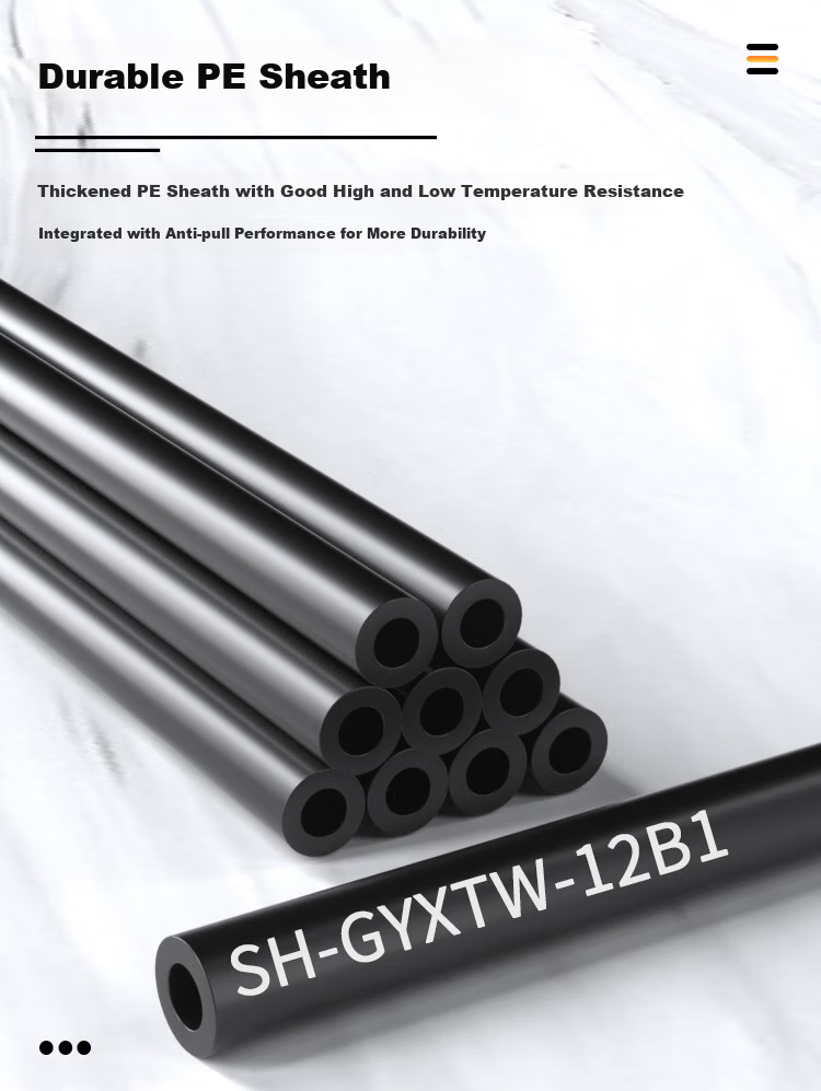 SUHAO GYXTW Core Bundled Outdoor Optical Cable, 12-Core Optical Cable 1 Meter, Single-Mode Armored Optical Cable for Overhead And Underground Installation, Outdoor Fiber Optic Cable, SH-GYXTW 5