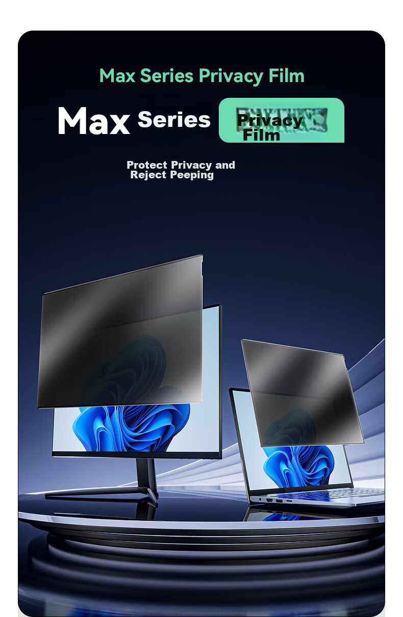 Llano Computer Privacy Screen Protector, Monitor Anti-Peeping Film, Privacy Protection Film, Compatible with Laptops And Desktop Computers, Imported Material, 14-Inch 16:9 5