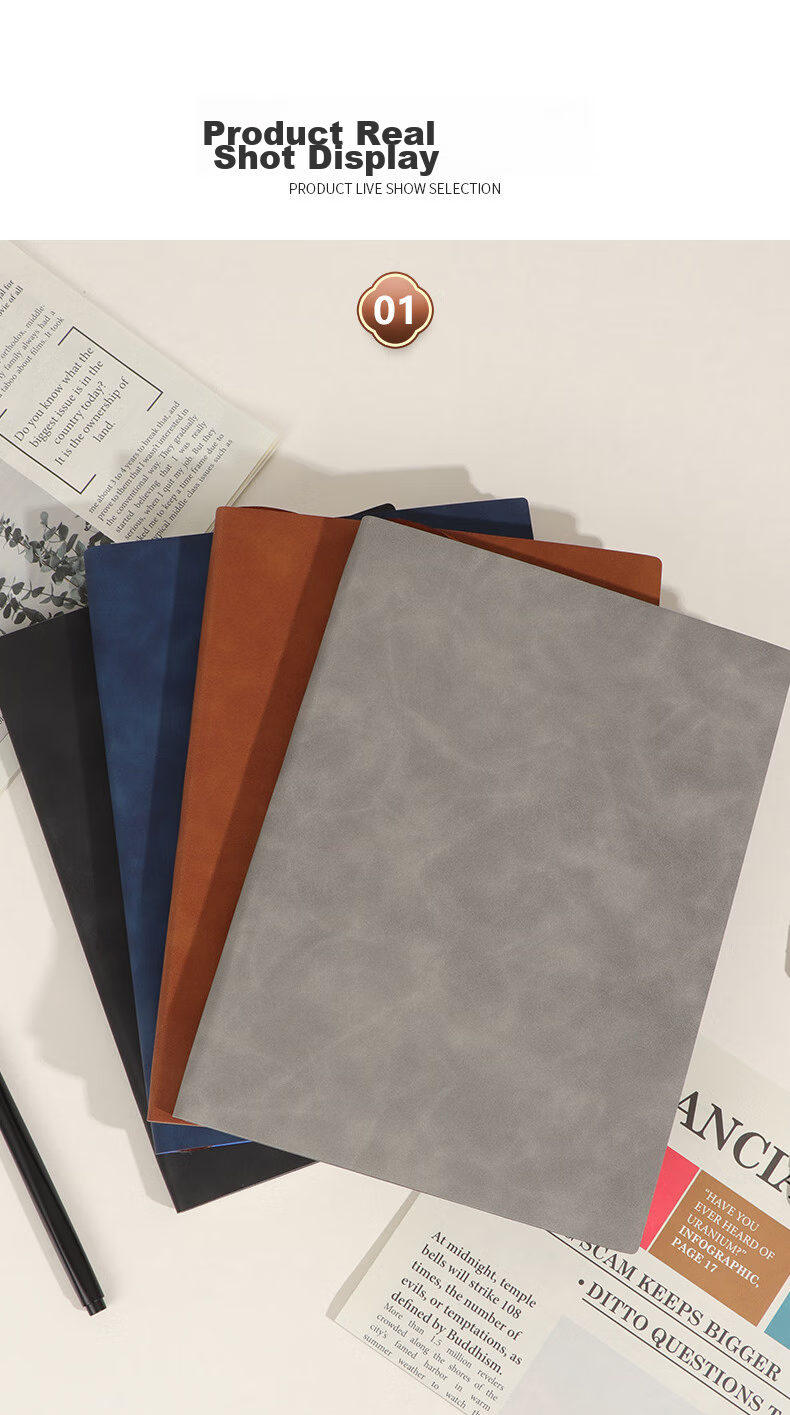 TENGXIONG [Lowest Price Online] Business Notebook A5 Thick B5 Journal, Sheepskin Cover Diary, Soft Cover Notebook for Office Work And Meeting Notes, Customizable Stationery 10