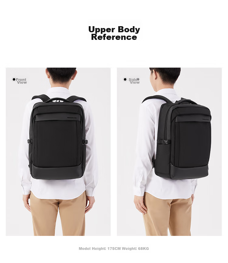 Xinxiuli Business Commute Backpack, Laptop Bag, 15.6-Inch Men's Backpack, Multifunctional Large Capacity, Eco-Friendly Antibacterial HS8 9