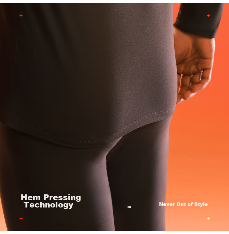 HLA [Chen Zheyuan's Choice] Thermal Underwear for Men, 230g Double-Sided Fleece, Antibacterial Heating Patch, Autumn Top And Bottom Set 31