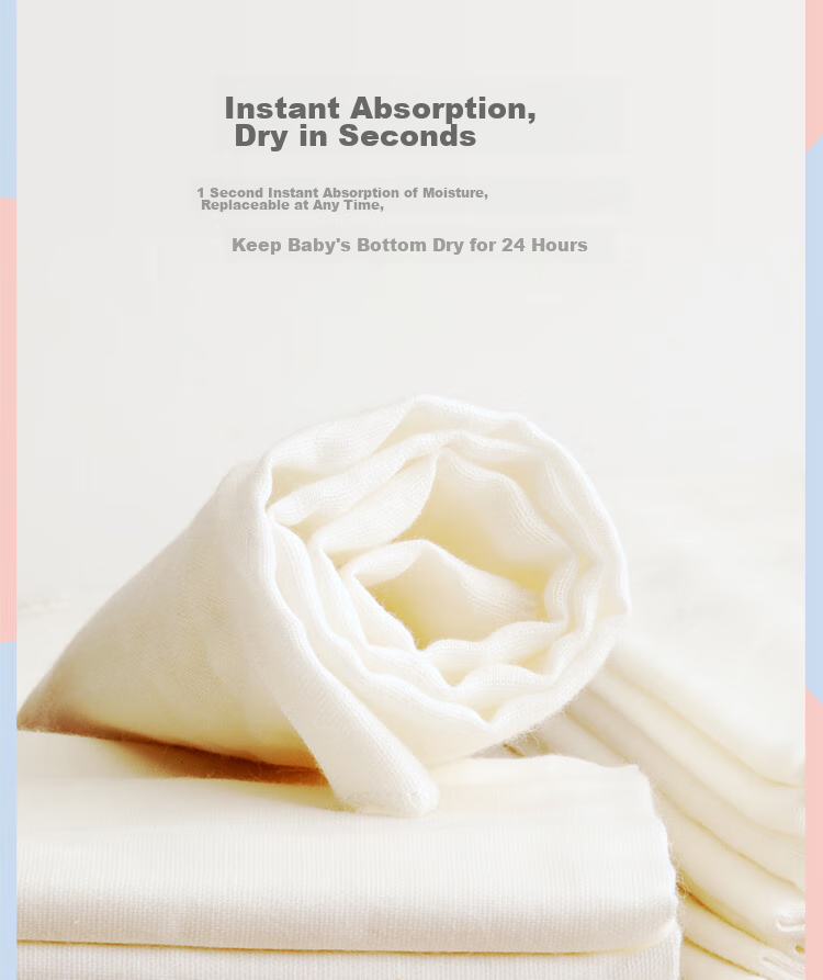 Babyprints [Without Carbamide] Diaper, Infant Gauze Antibacterial Pure Cotton Newborn Diapers, Disposable Diapers, Washable, 10 Pieces 6