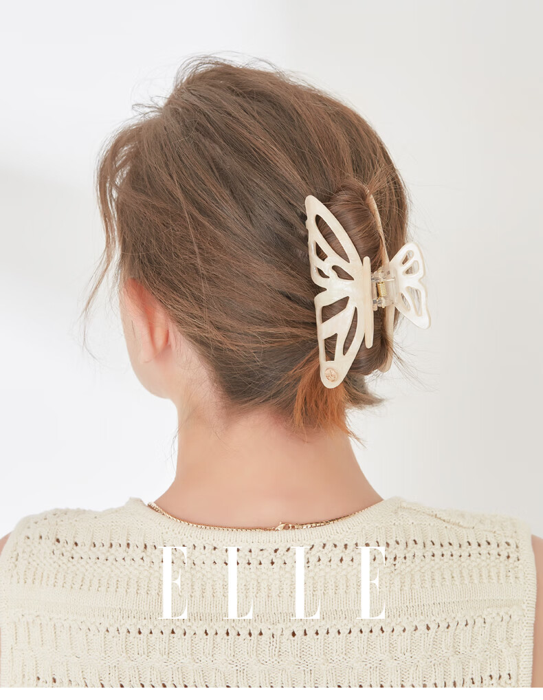 ELLE Elegant Simple Hair Clip, Large Acrylic Back-Of Claw Clip for Women, Mid-Autumn Festival Gift for Girlfriend 12