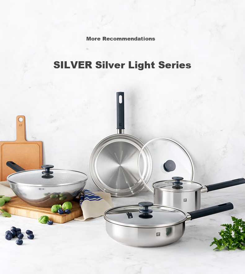 ZWILLING Stainless Steel Silver Steamer Basket Silver Series 18cm Steamer 12