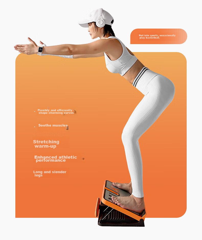 Mike Leg Stretching Board, Calf Stretching Device, Resistance Band, Sit-Up Assist Tool, Standing Inclined Pedal + Resistance Band 5
