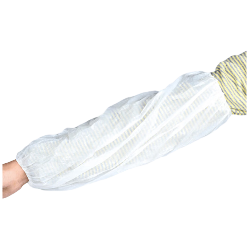Mashifu Disposable Sleeve Covers [100 pcs/pack] PE Thickened Waterproof Oil-proof Dust-proof Plastic Sleeve Covers White
